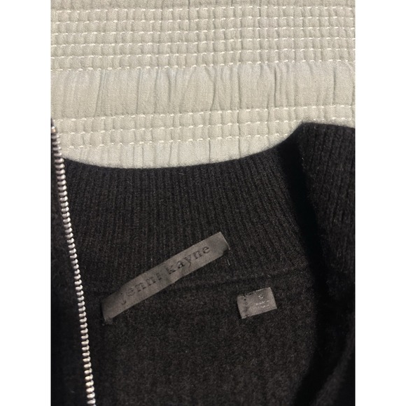 Jenni Kayne Ribbed Black Cashmere Half Zip Sweater Size S Luxury Soft Fall - Picture 13 of 13